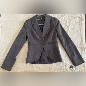 Mossimo Brown One Button Pinstriped Blazer, size XS